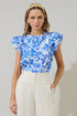 Carli Floral Sammi Button Down Ruffle Top